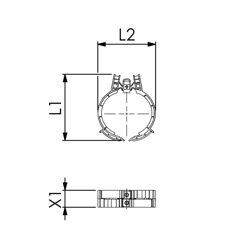 Cox Geelen CoxDENS® PP beugel Ø80 + FIS® Stokeind van verzinkt staal - M8x130 Torx 25 18008671