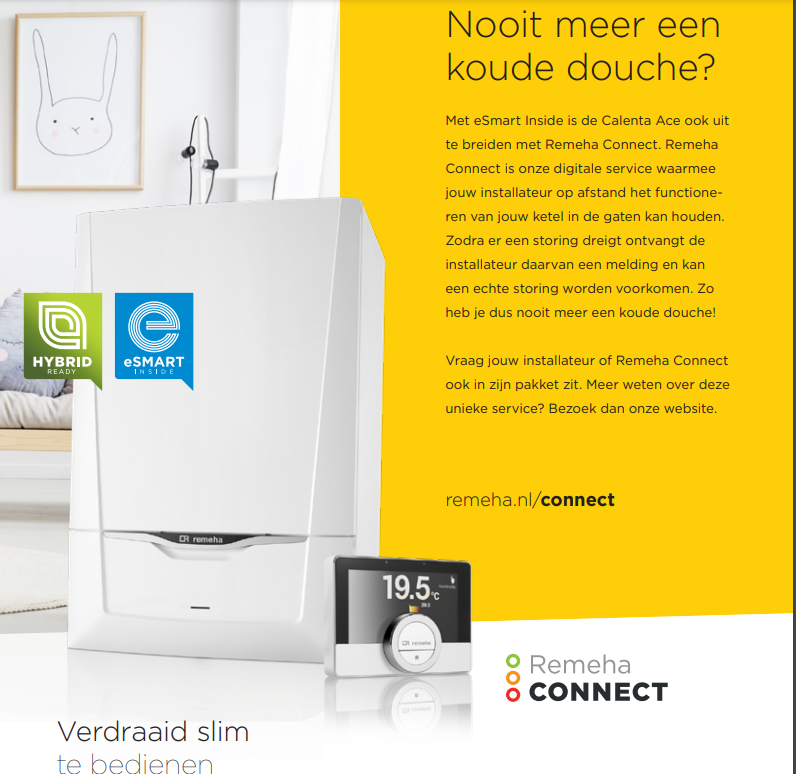 Remeha Calenta Ace 28C CW4 7649960  Remeha Connect ✔14.5 liter/min bij 40°C  ✔8.2 liter/min bij 60°C ✔25,5kW vermogen ✔Gratis verzending NL vanaf €150,- | CVketel.nl