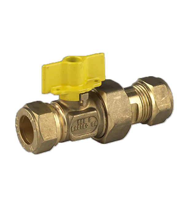 Bonfix Gaskogelkraan recht 15mm knel 50805 ✔ Gratis verzending NL vanaf €150,-  | CVketel.nl  de goedkoopste van Nederland