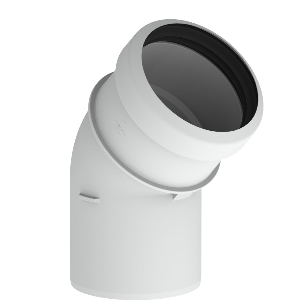 Burgerhout Safe-PP rookgas bocht 80mm 45° 400453990 kopen? | CVketel.nl
