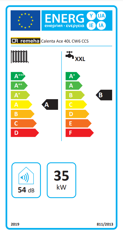 Remeha Calenta Ace 40L CW6 7649965 ✔24 liter/min bij 40°C ✔11 liter/min bij 60°  ✔35,9kW vermogen ✔Gratis verzending NL vanaf €150,- | CVketel.nl